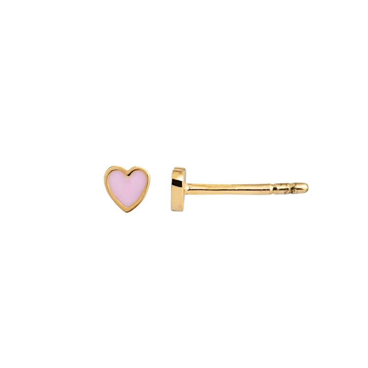 STINE A Jewelry Petit Love Heart Earstick Light Pink — Örhängen